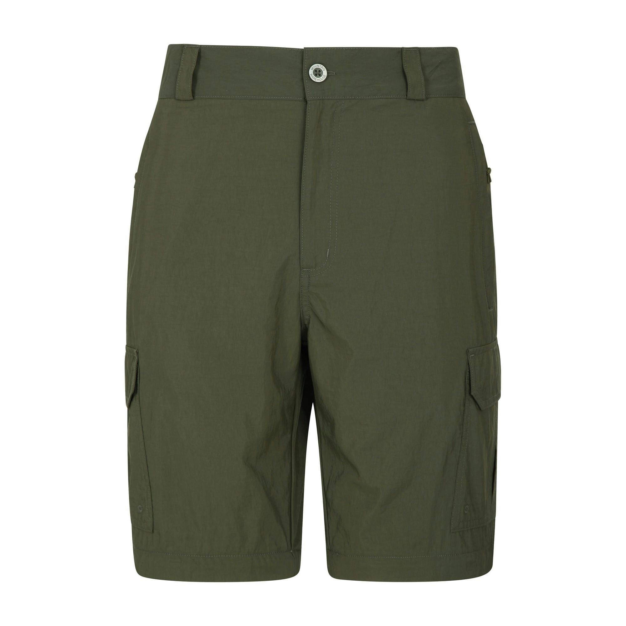 Mountain Warehouse Men's Green Explore Cargo Shorts - 40R - 100% Nylon