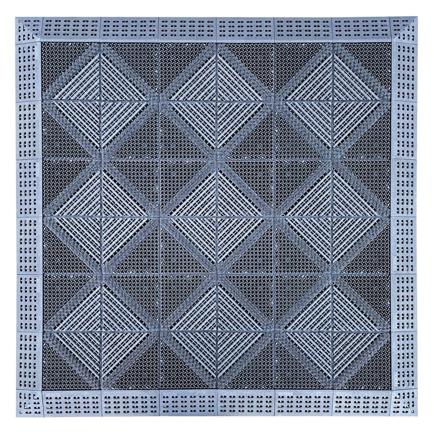 Rackhams Heavy Duty 3 In 1 Brush Doormat - 6X6 (105X105cm)