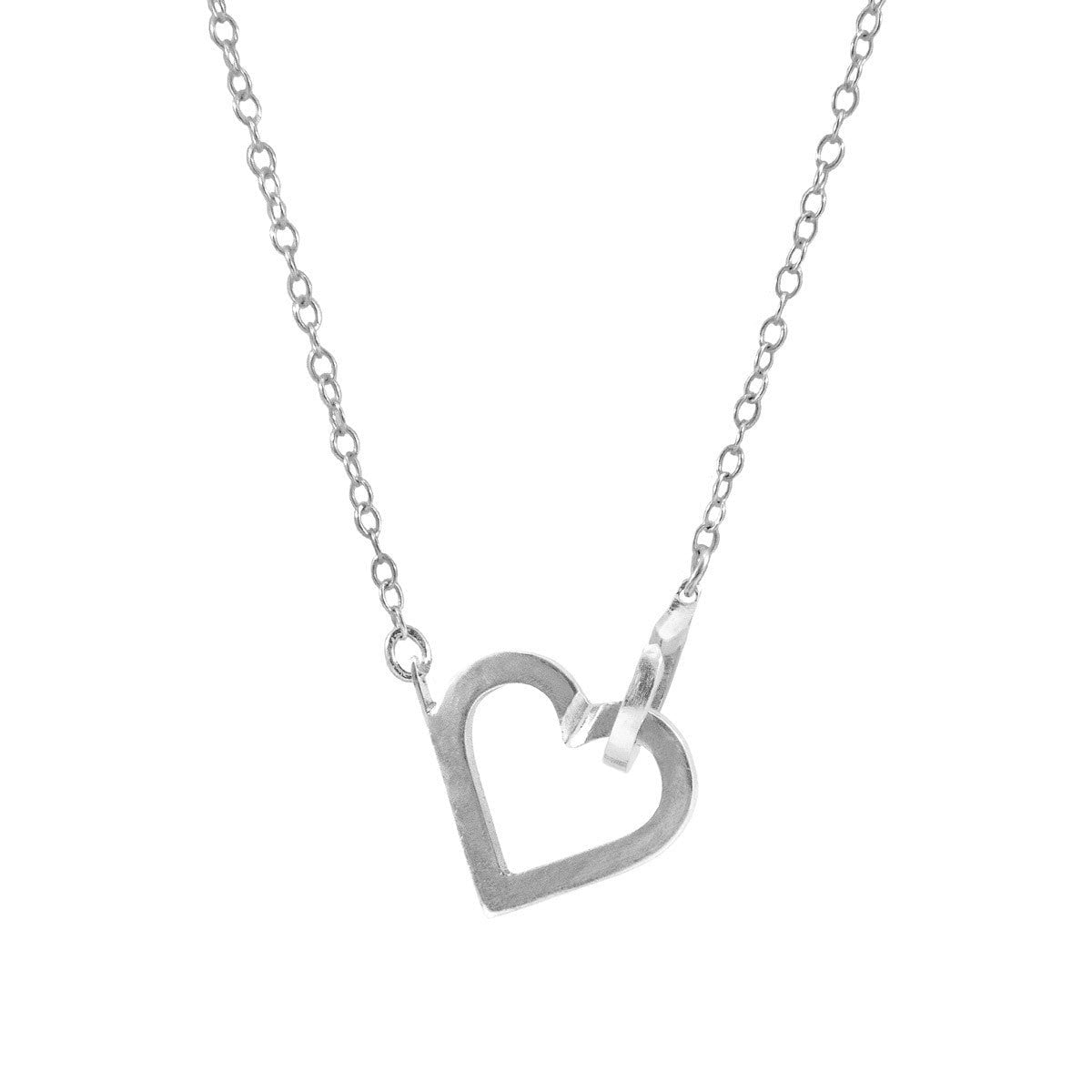 Anchor & Crew Silver Little Heart Link Paradise Necklace Pendant - M - 45Cm (Most Popular)