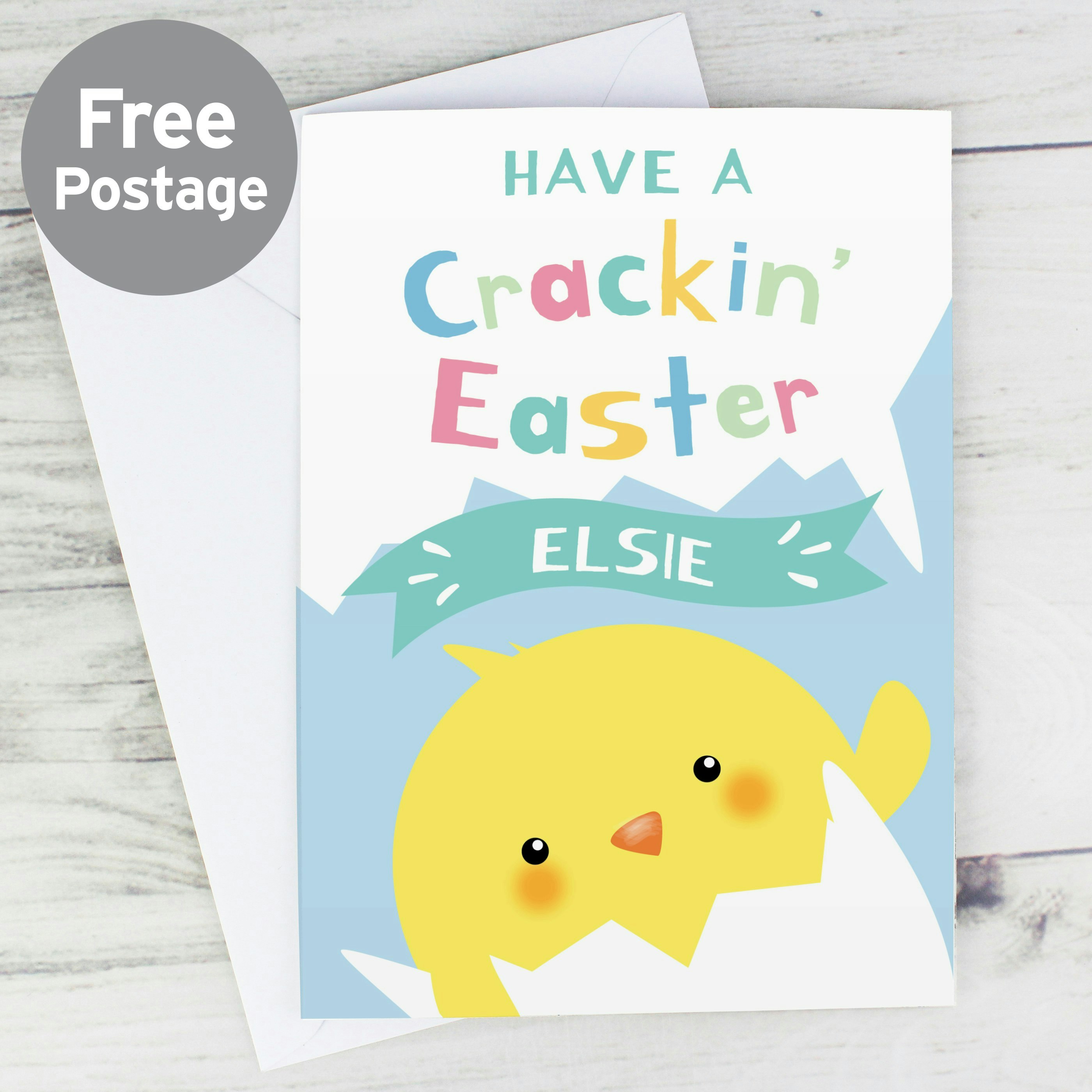 Personalised Memento Company Brown/White Personalised Have A Cracking Easter Card