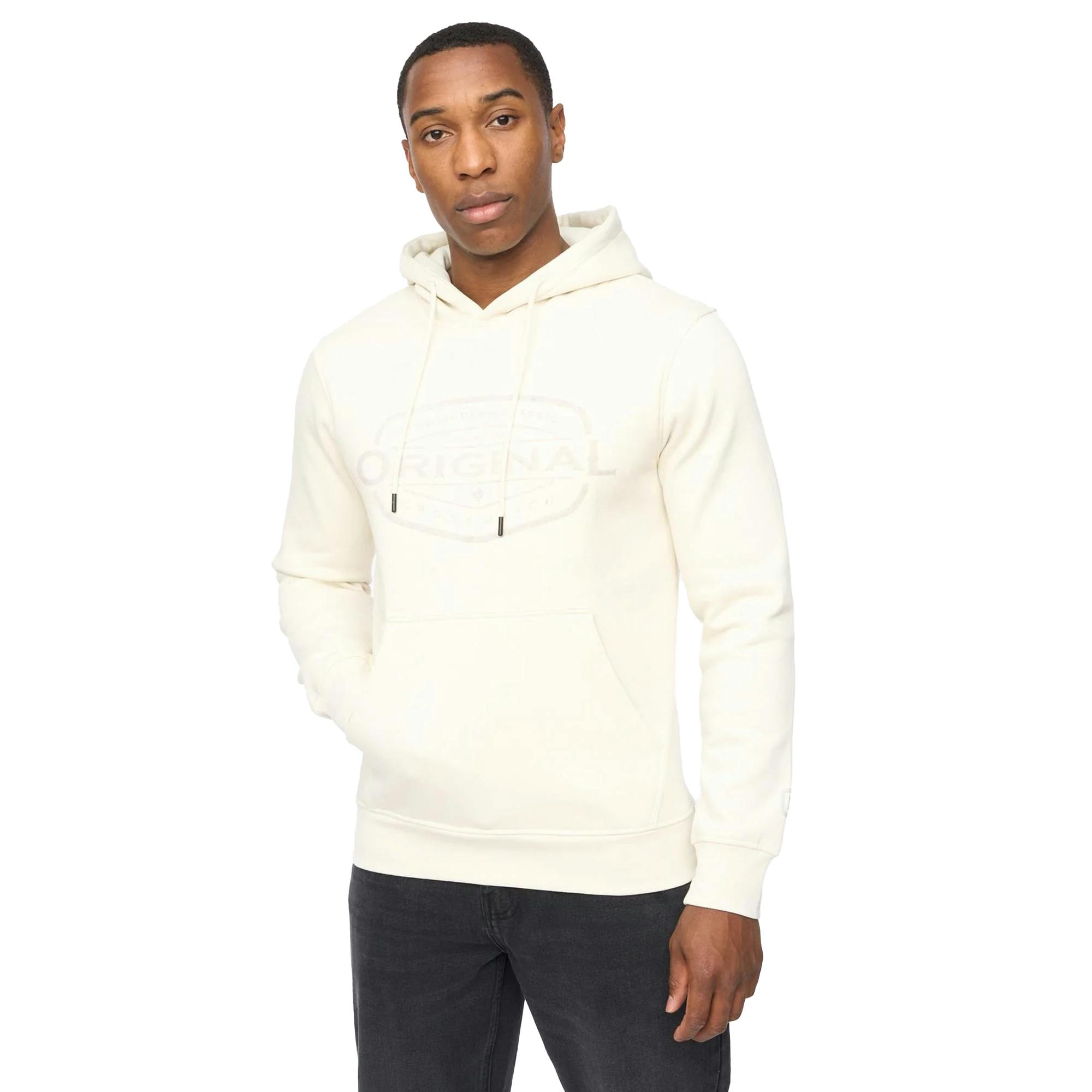 Crosshatch Men's White Traptons Hoodie - L - 60% Cotton/40% Polyester