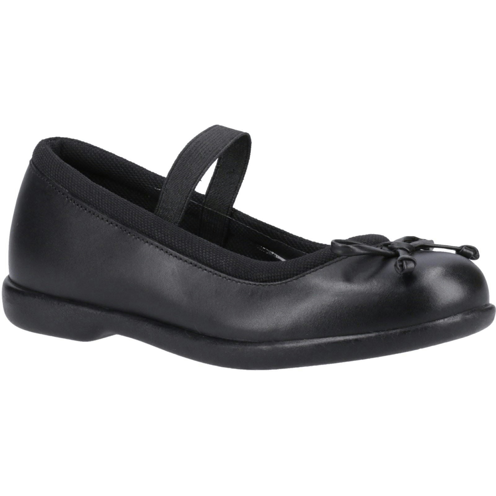 Hush Puppies Girls Black Betty Junior Leather 'S Shoes - Size 12