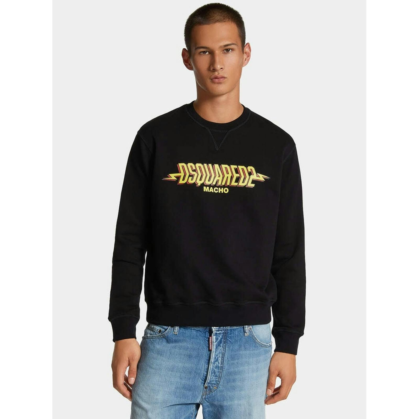 Dsquared Black Macho Sweatshirt In - M