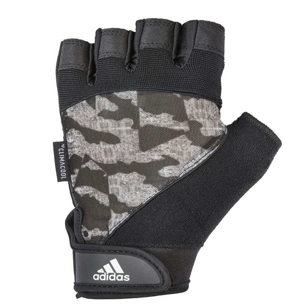 Adidas Grey Half Finger Performance Gloves - S
