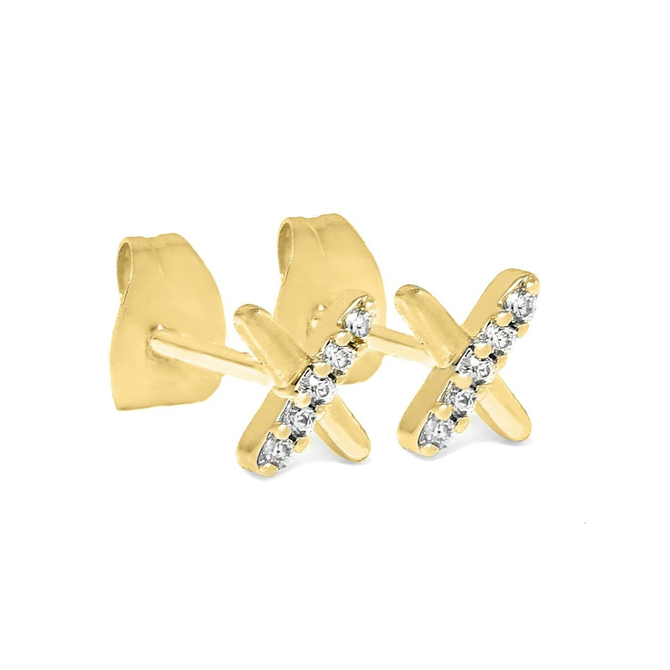 Say It With Gold Kiss Earrings - Plated