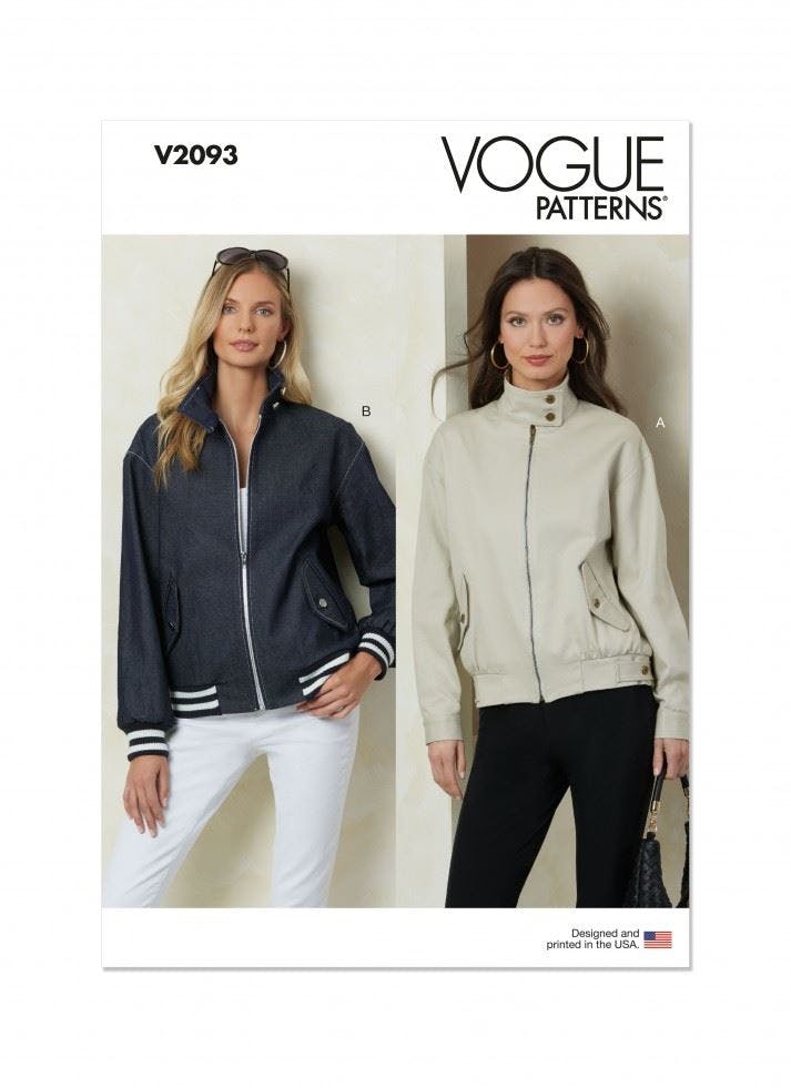Vogue Women's Sewing Pattern 2093, Jackets For B5 (8-10-12-14-16) - Advanced - Y5 (18-20-22-24-26)