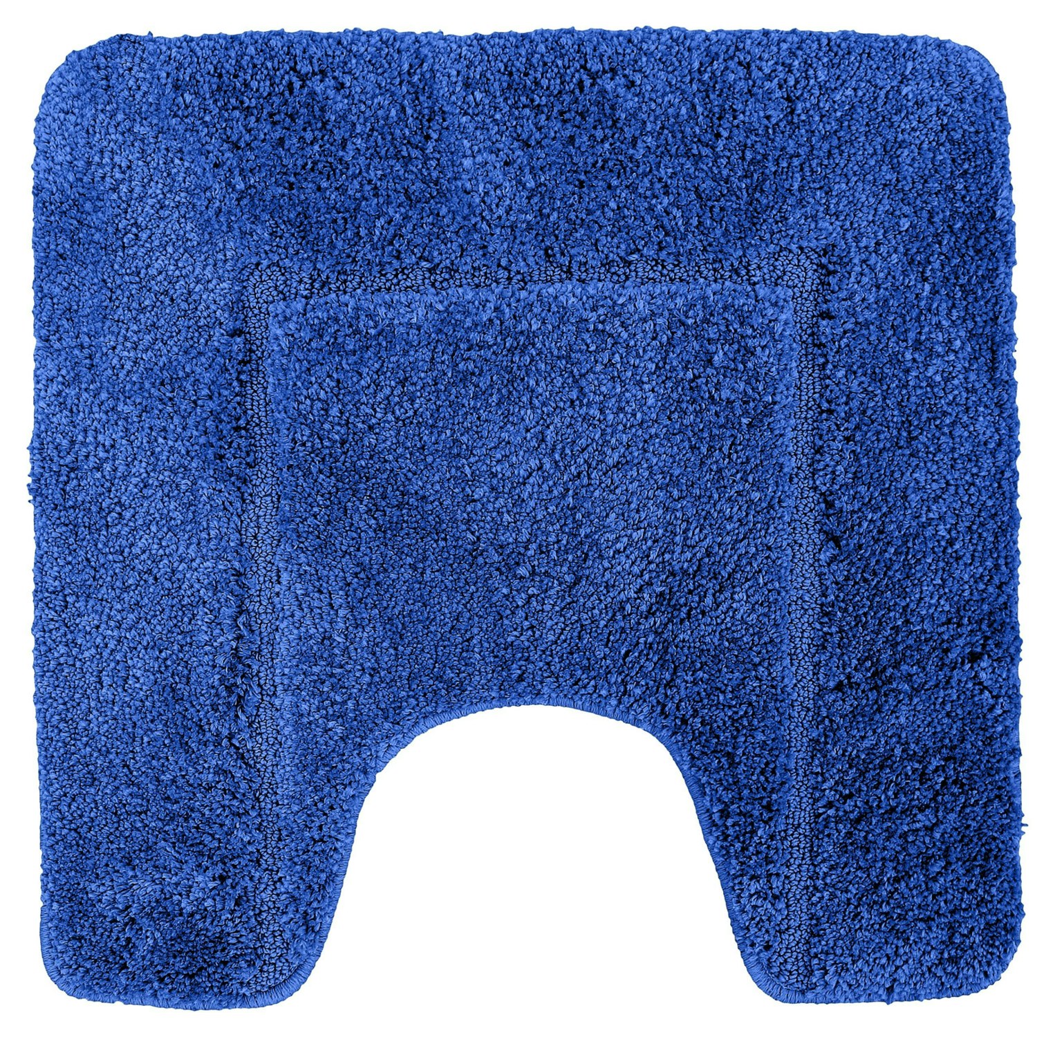 Velosso Blue Mayfair Microfibre Pedestal Mat Antislip - Royal