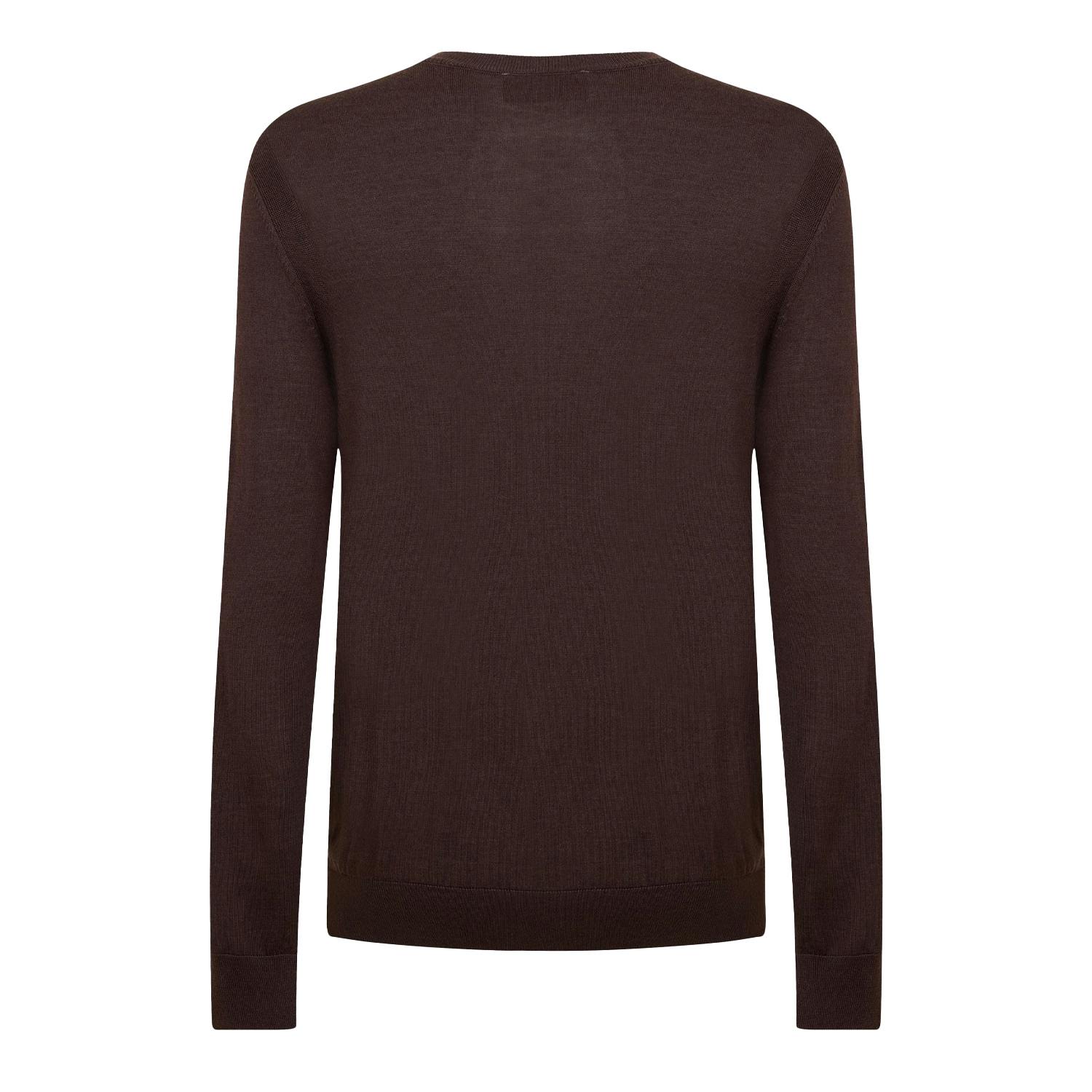 Boss Men's Brown Ribbed Sweater Top - Xxl - 100% Mixed