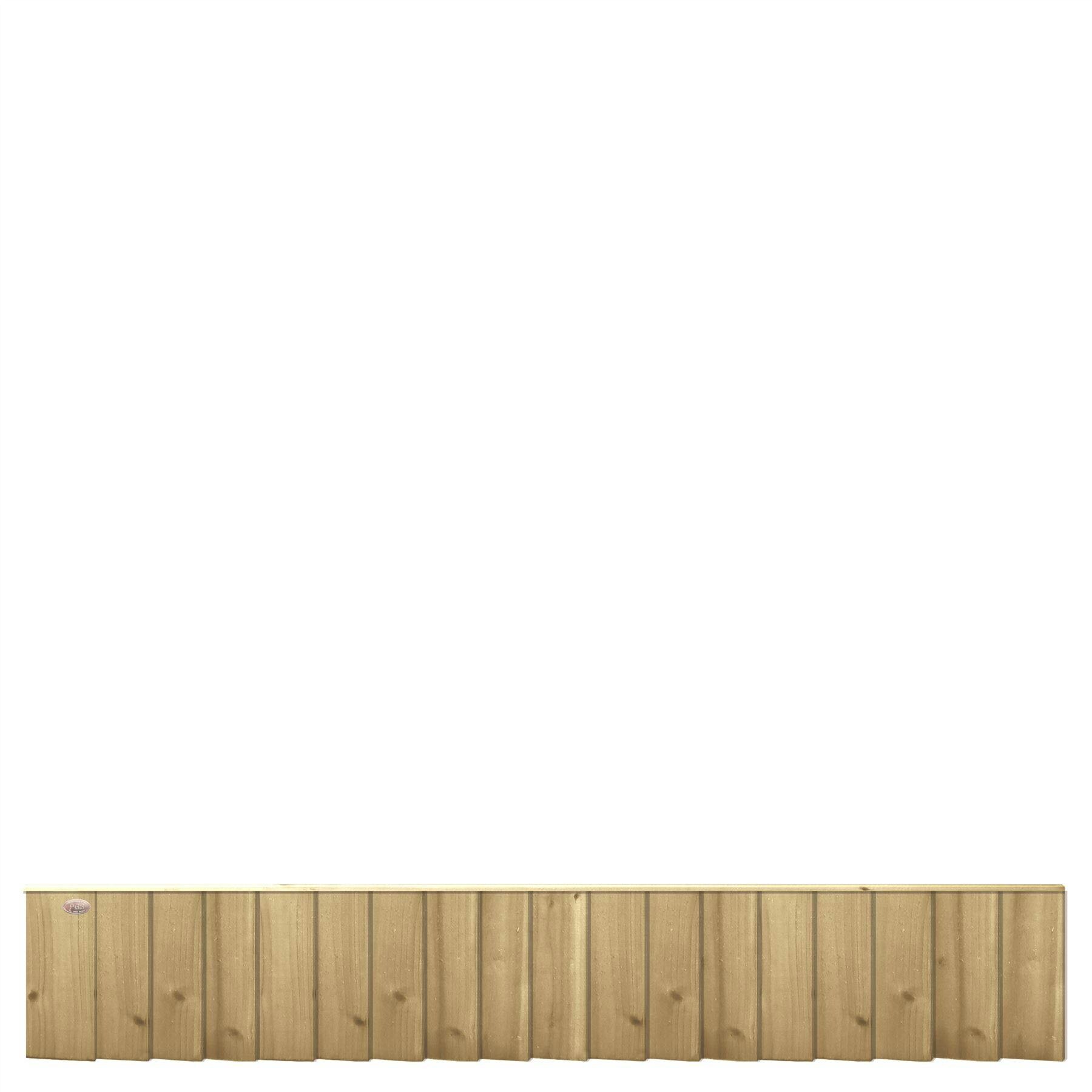 B&Q - Feather Edge Wooden Fence Panel 6Ft X 1Ft (5 Pack) Flat Top Fully Framed Pressure Treated Fencing - Image 2