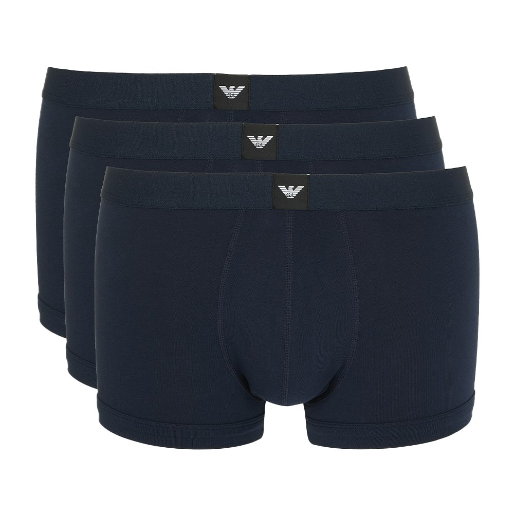 Emporio Armani Blue 3-Pack Boxer Trunks, Armani - Small