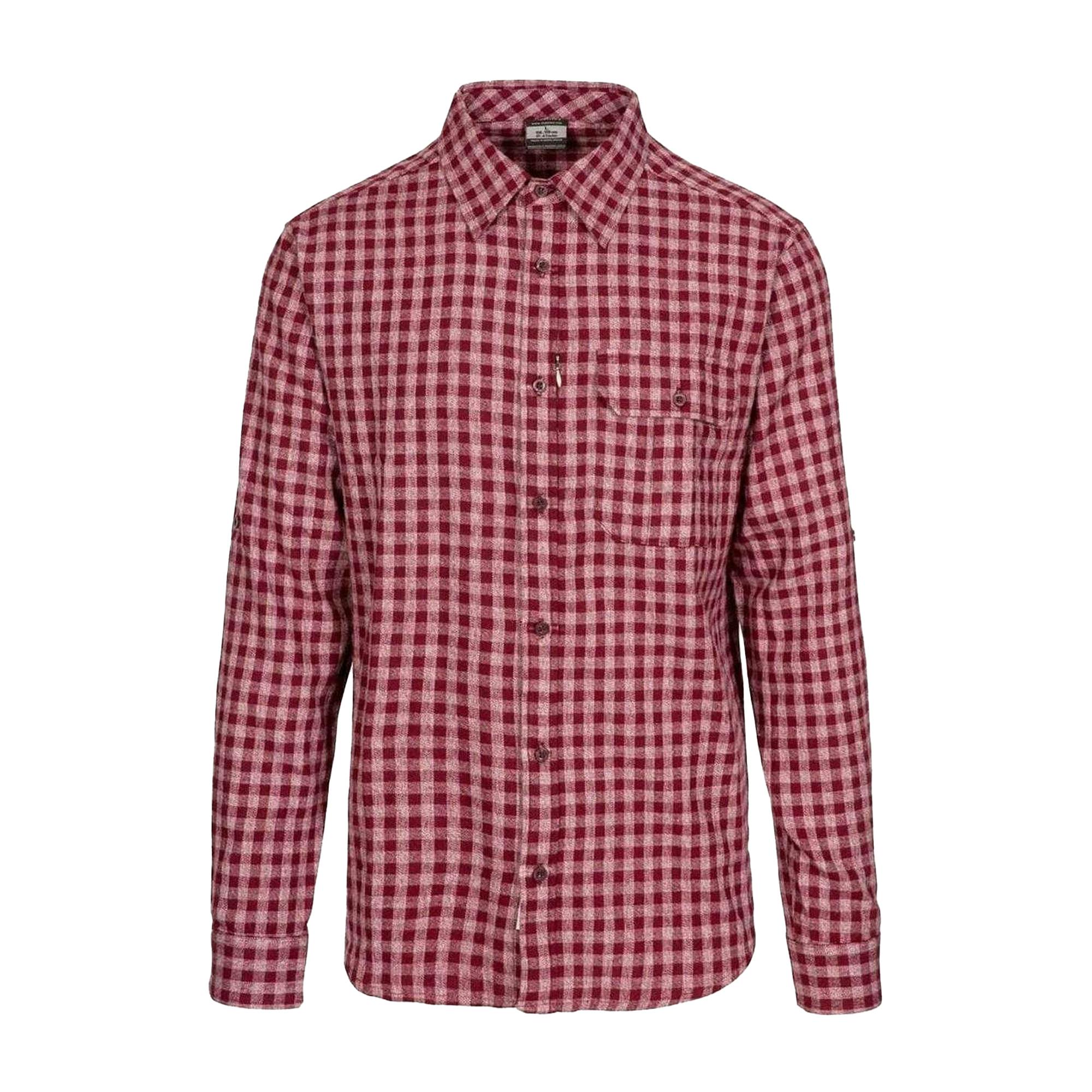 Trespass Men's Red Checked Button-Down Shirt - Xs - 100% Mixed