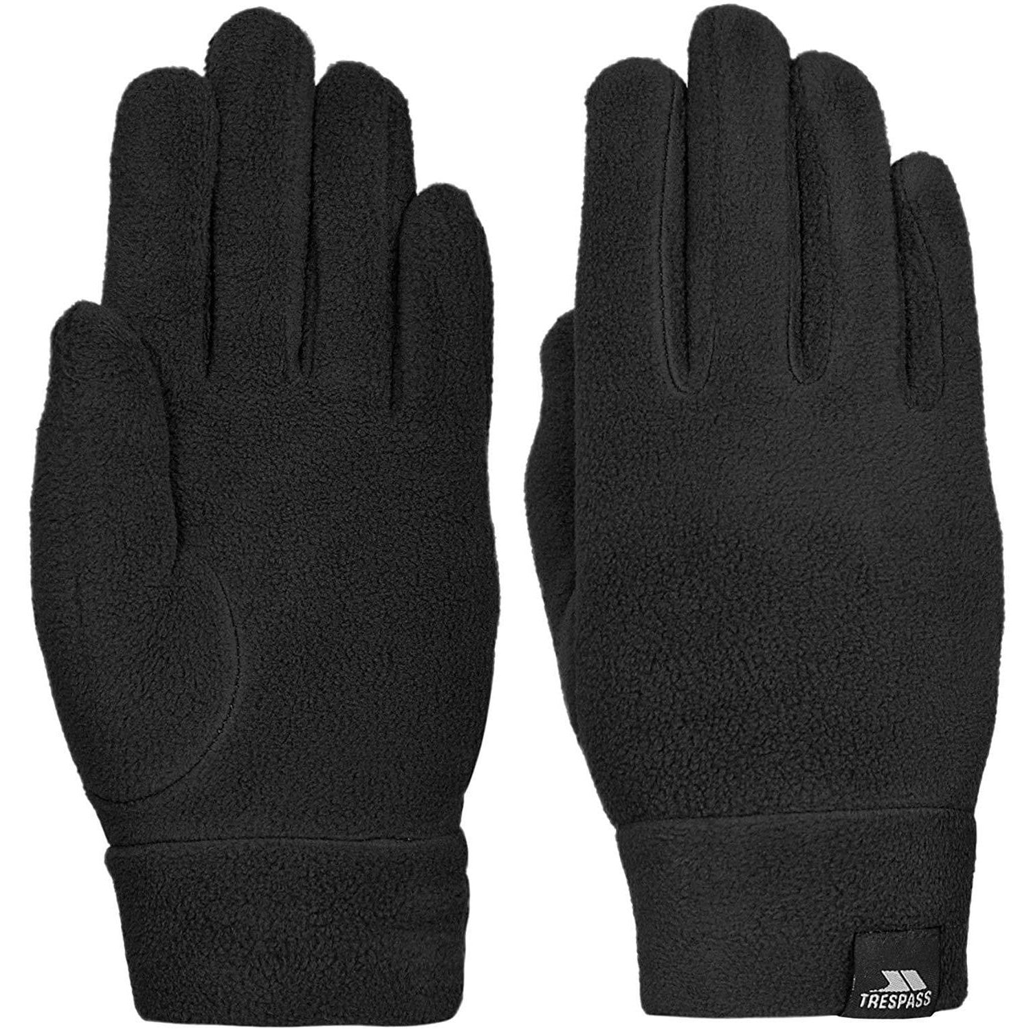 Trespass Women's Black Plummet Ii Fleece Gloves - Xl
