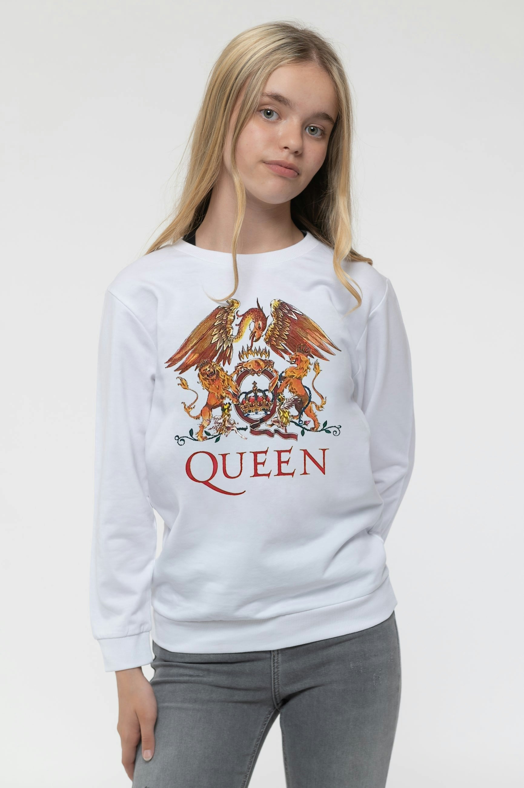 Paradiso Clothing White Queen Kids Classic Crest Sweatshirt - 8-10 Years