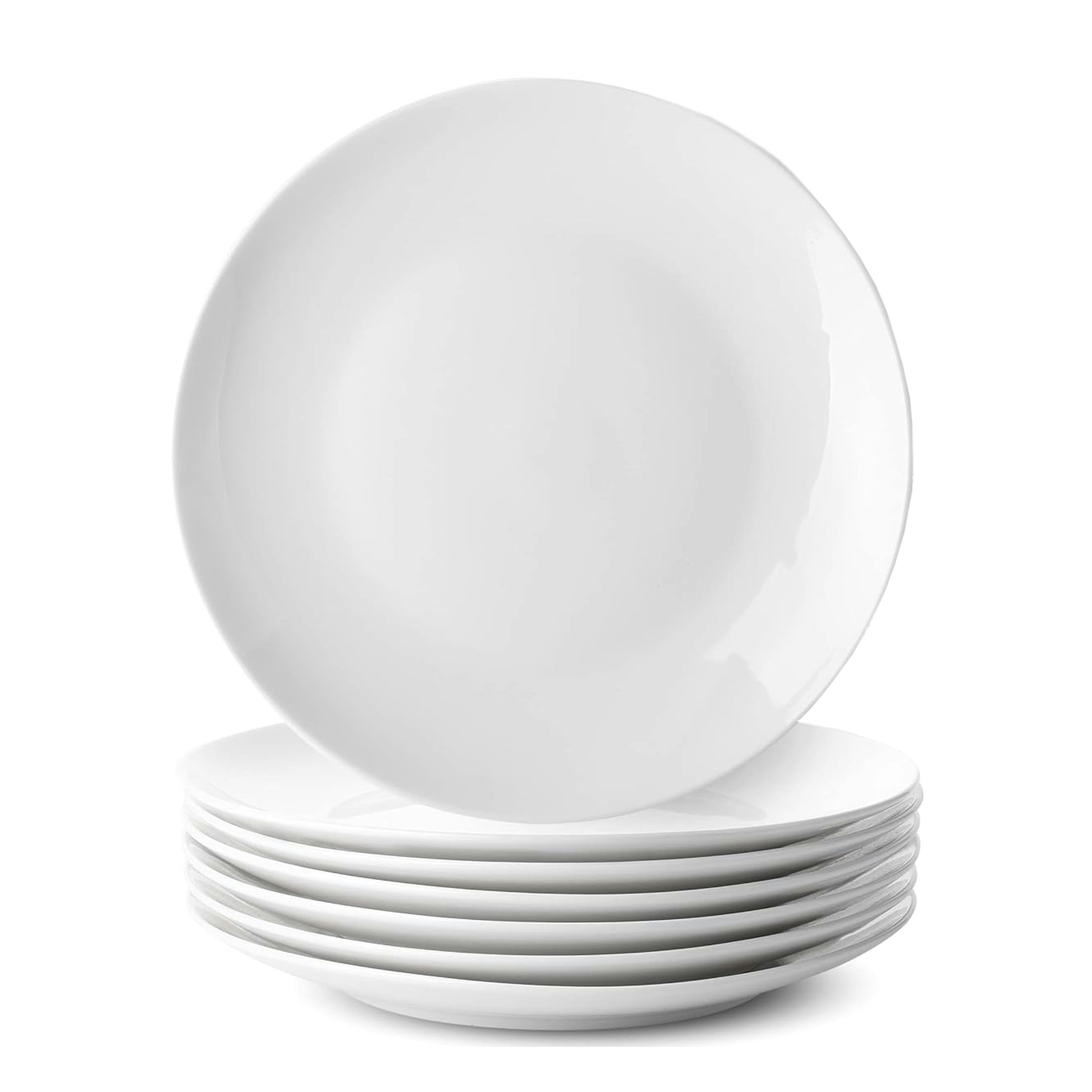 Rackhams White Dinner Plates Set 10.5” Porcelain 6Pc Set Coupe - Porcelain