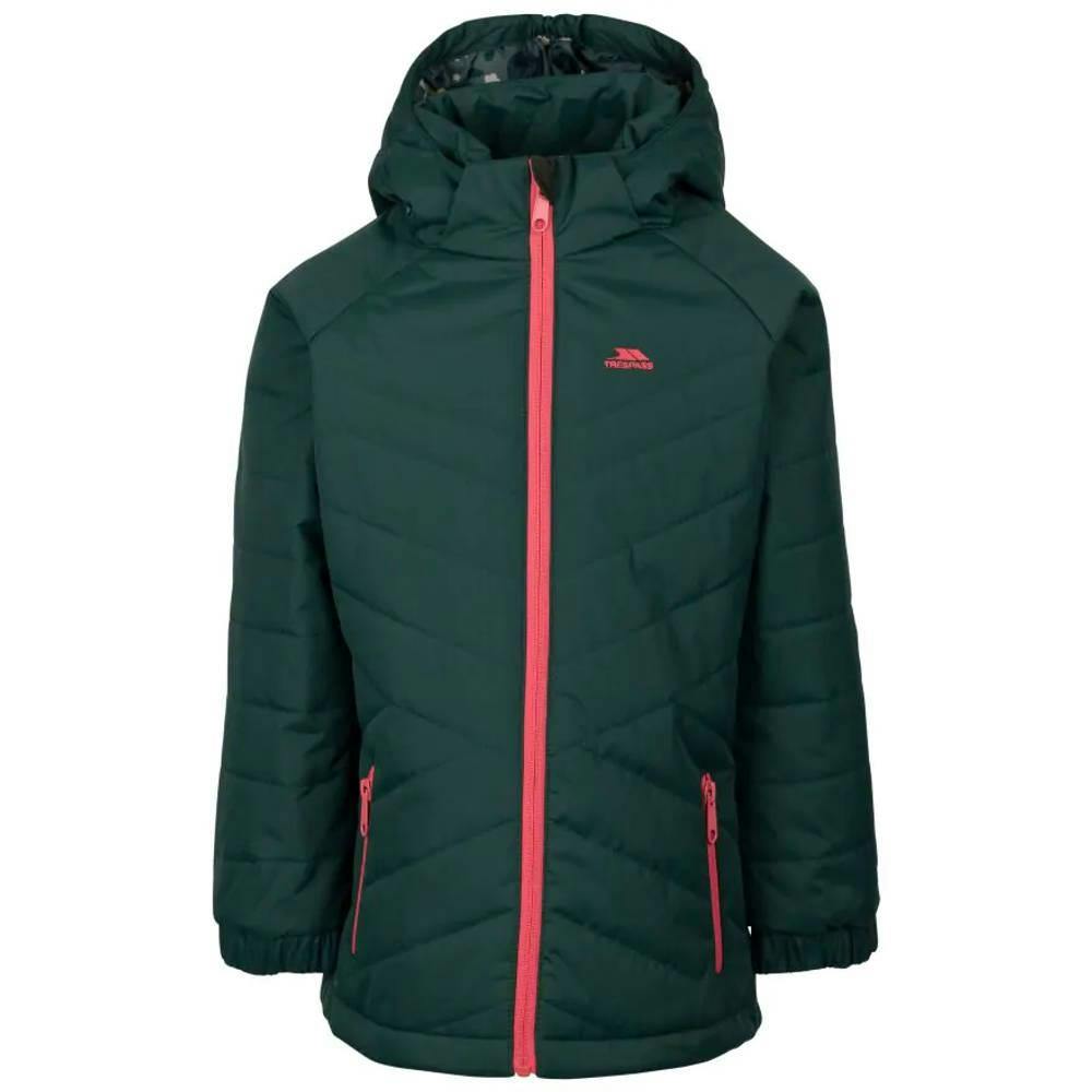 Trespass Childrens/Kids Andee Quilted Casual Jacket - Pine - 11-12 Years - Pine - 100% Pvc Coated Polyester