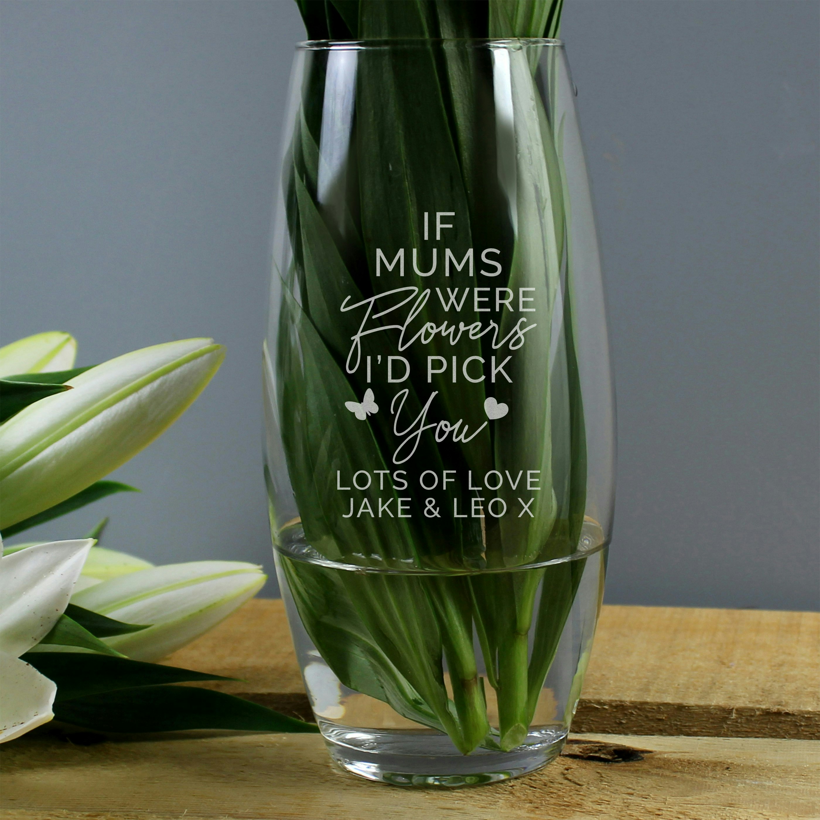Rackhams Personalised I'd Pick You Bullet Vase