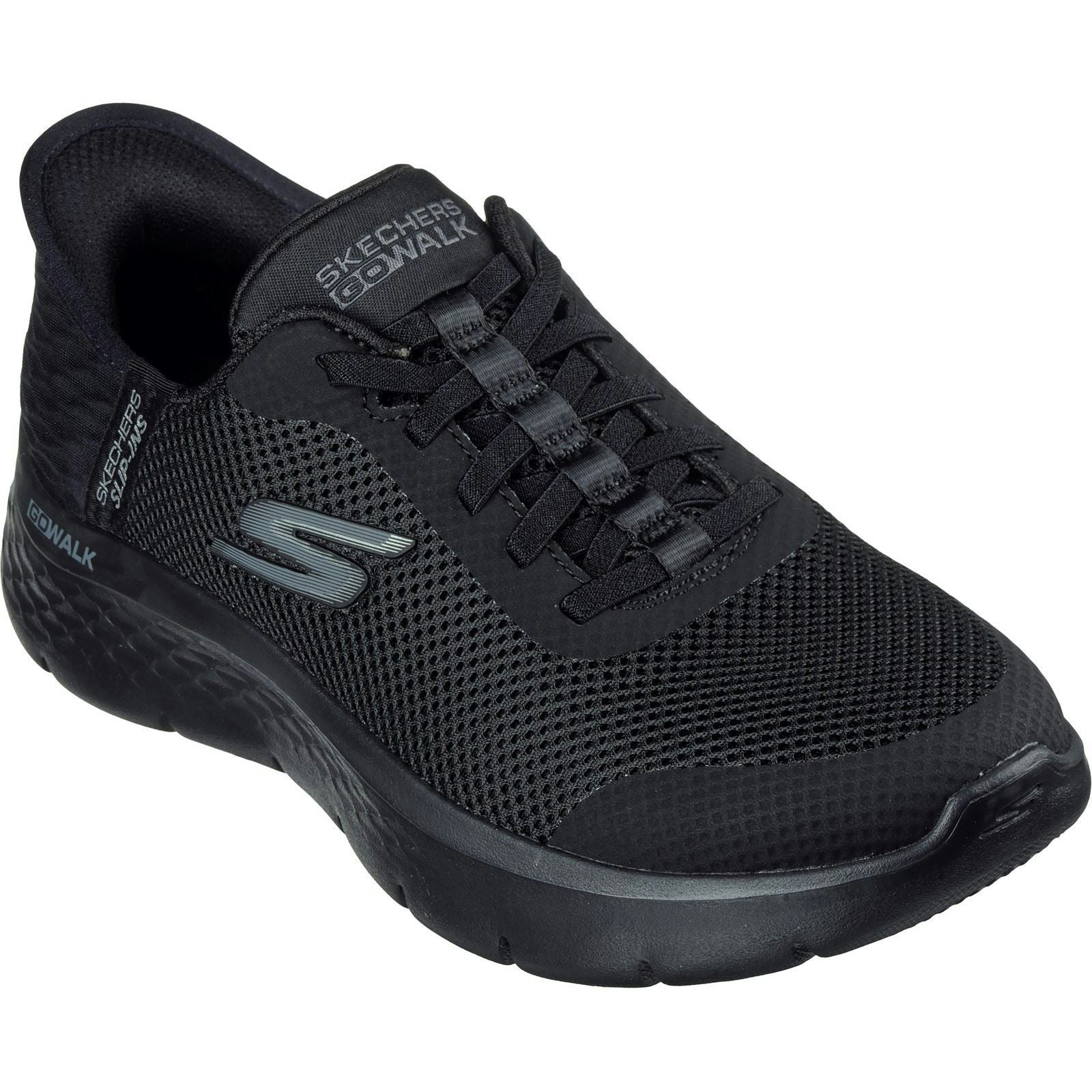 Skechers Women's Black Go Walk Flex Grand Entry Trainers In - Size 5
