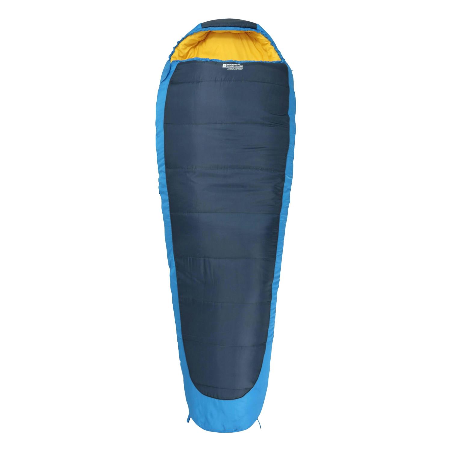 Mountain Warehouse Right Zip Microlite 1400 Mummy Sleeping Bag - Navy - 200Cm