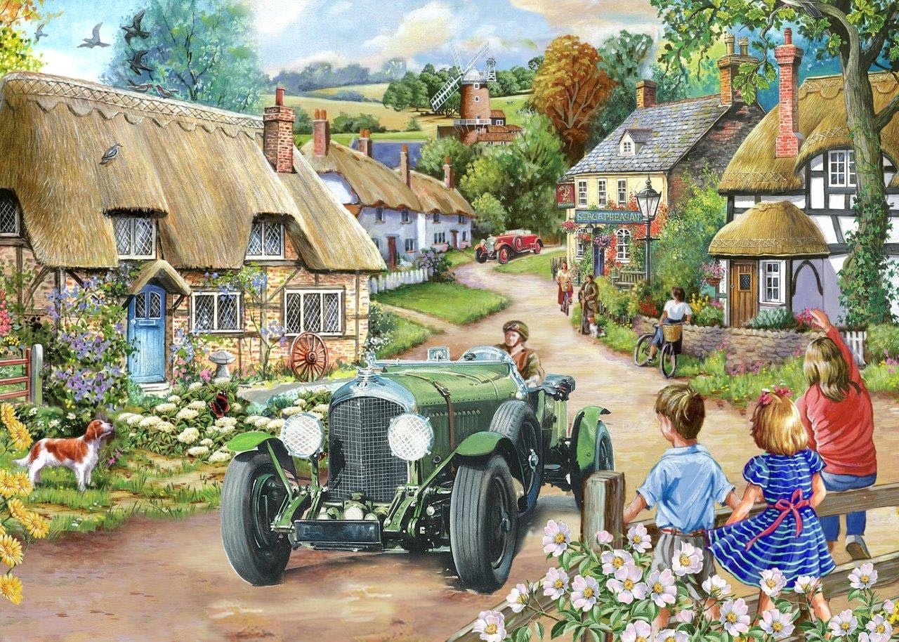 The House Of Puzzles Vintage Run - Big 500 Piece Jigsaw Puzzle