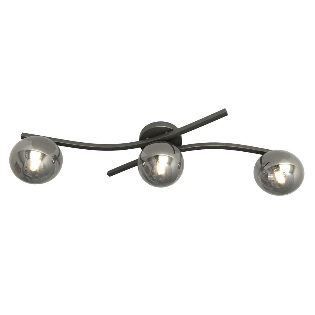 Emibig Black Opus Ceiling Lamp 3 X E14 With Graphite Shade