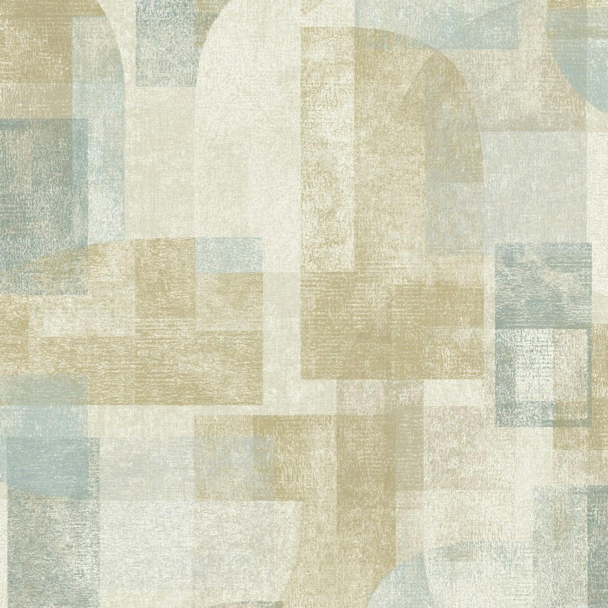 Grandeco Blue Boutique Distressed Geo Abstract Shapes Pvc-Free Eco Wallpaper, Taupe