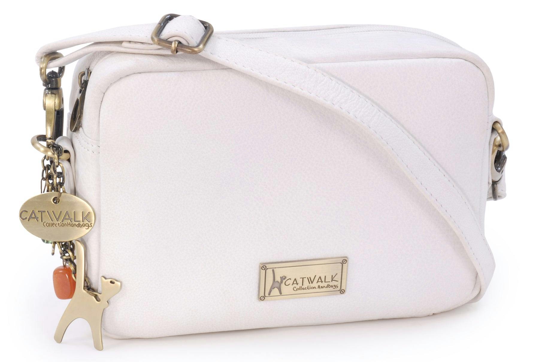 Catwalk Collection Handbags White Polly - Crossbody Bag