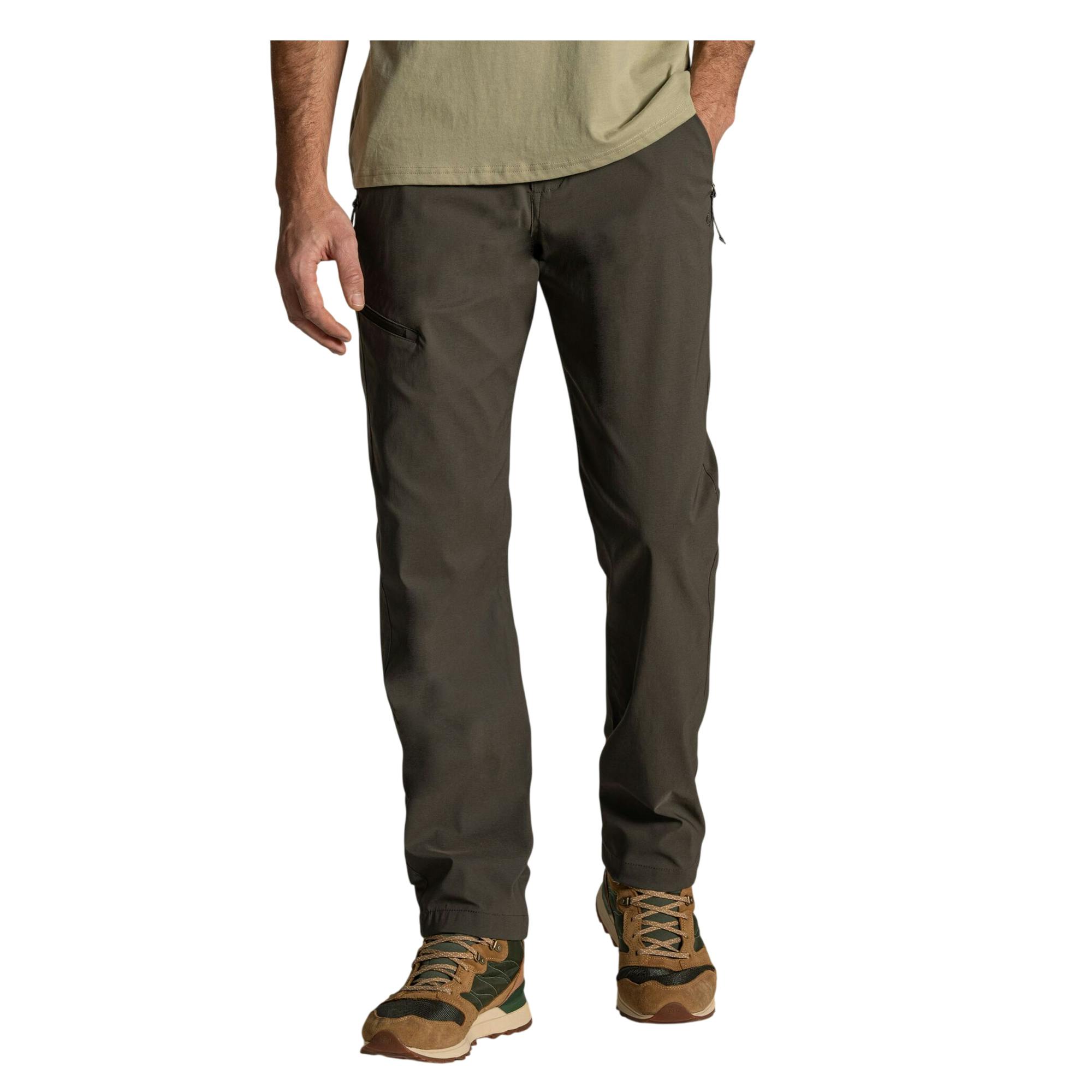 Craghoppers Men's Dark Kiwi Pro Iii Lightweight Trousers - Khaki - 34R - Khaki - 96% Recycled Nylon Polyamide/4% Elastane