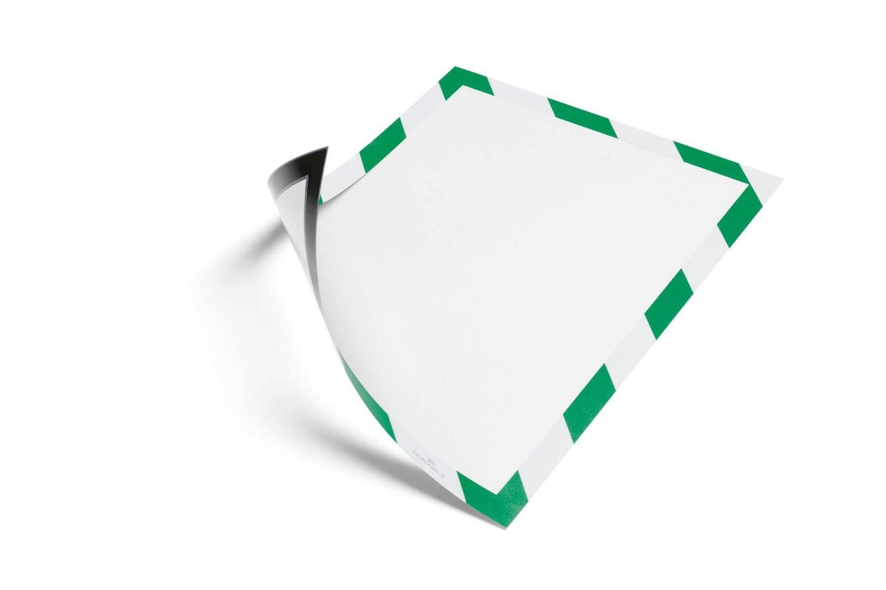 Rackhams Green/White Duraframe Magnetic Signage Hazard Frame | 5 Pack | A4 &