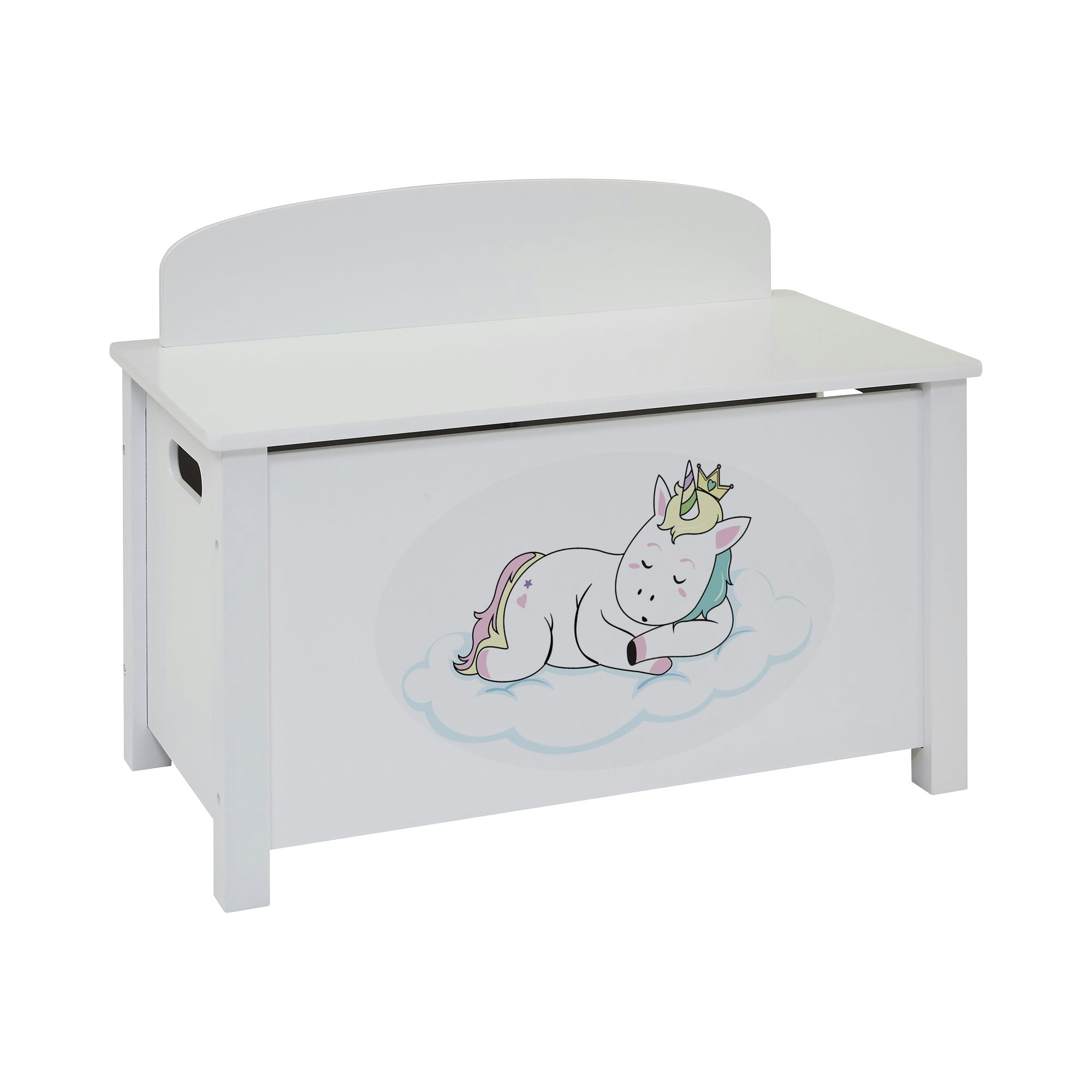 Liberty House Toys White Kid’s Wooden Unicorn Toy Box