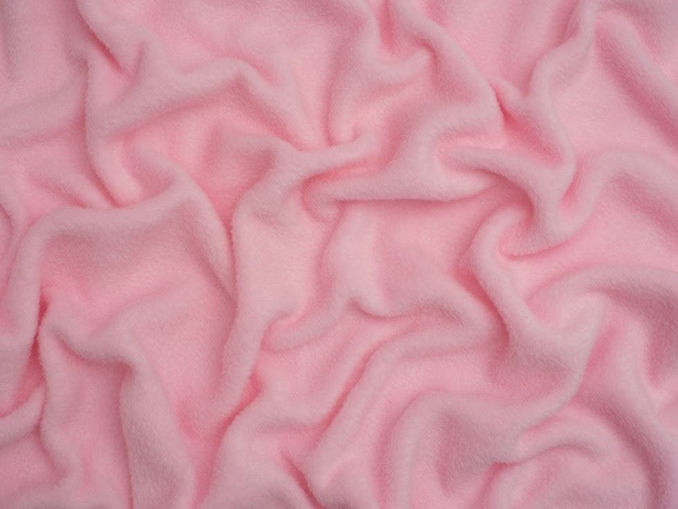 Minerva Pink Core Range Polar Fleece Fabric - Plain Design Dressmaking Fabric, 150 Cm / 60" Wide - Per Metre - Baby