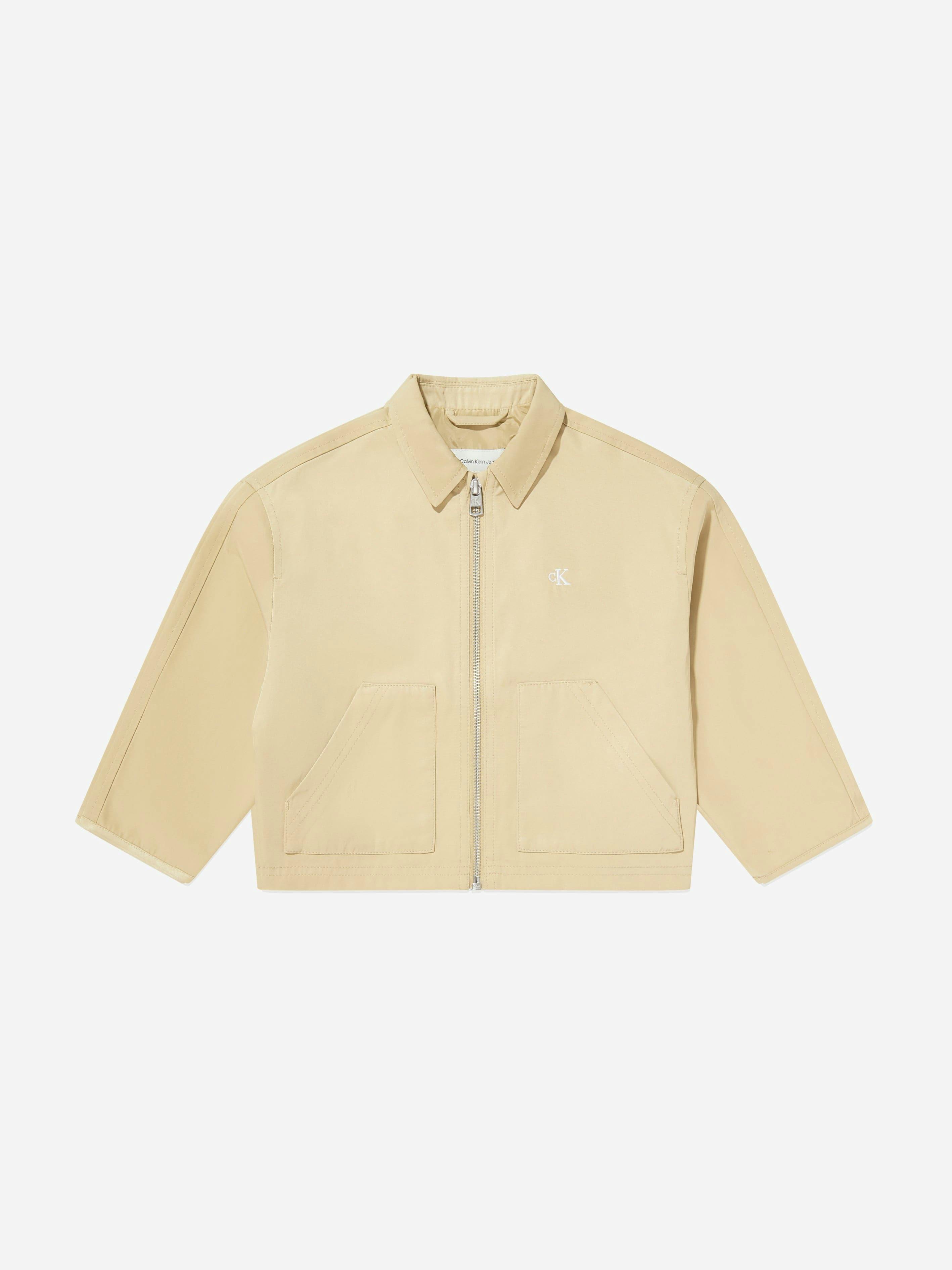 Calvin Klein Boys Beige Workwear Jacket In - 8 Yrs