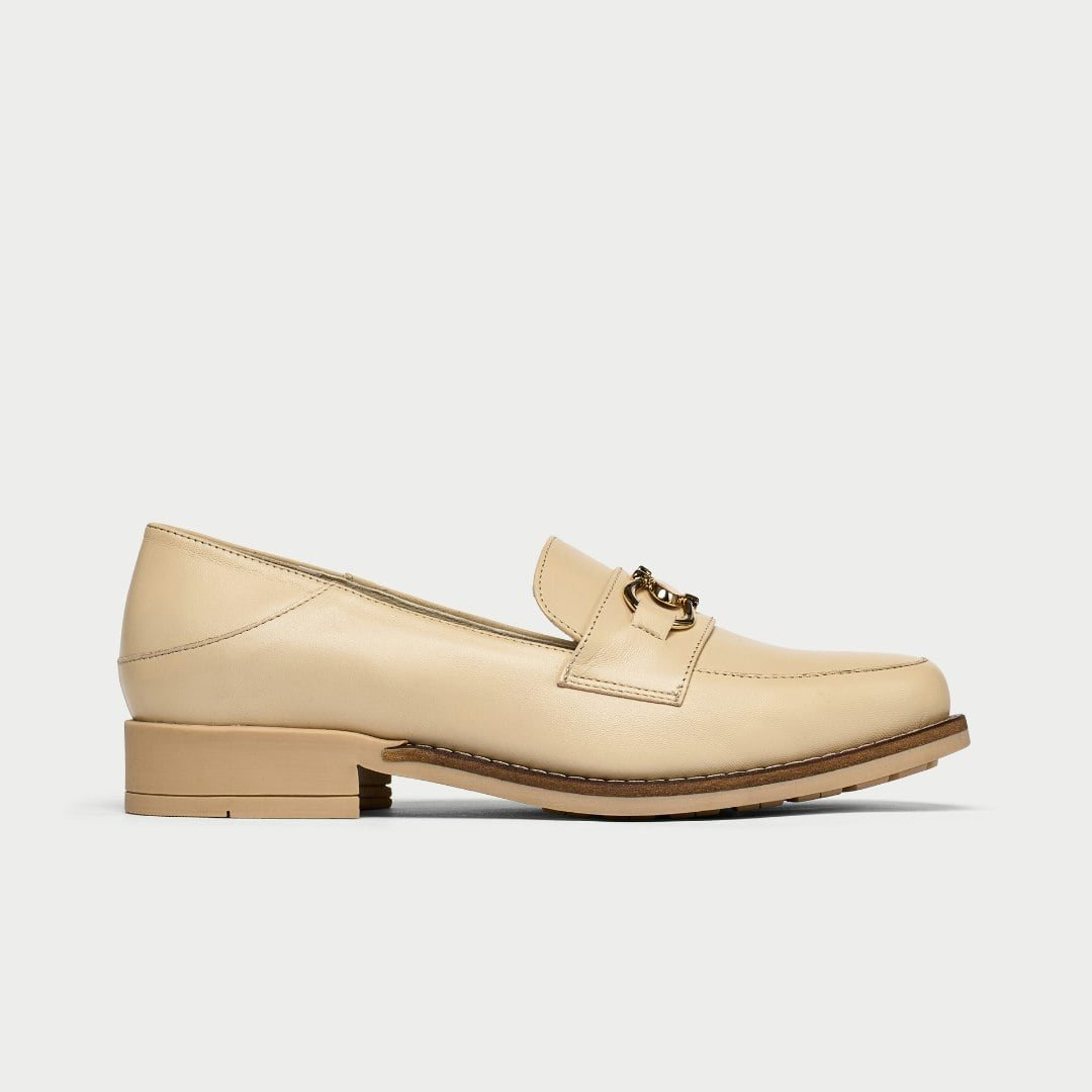 Calla Women's Gold Meredith - Neutral Leather Loafers - Uk 8.5 / Eu 41.5