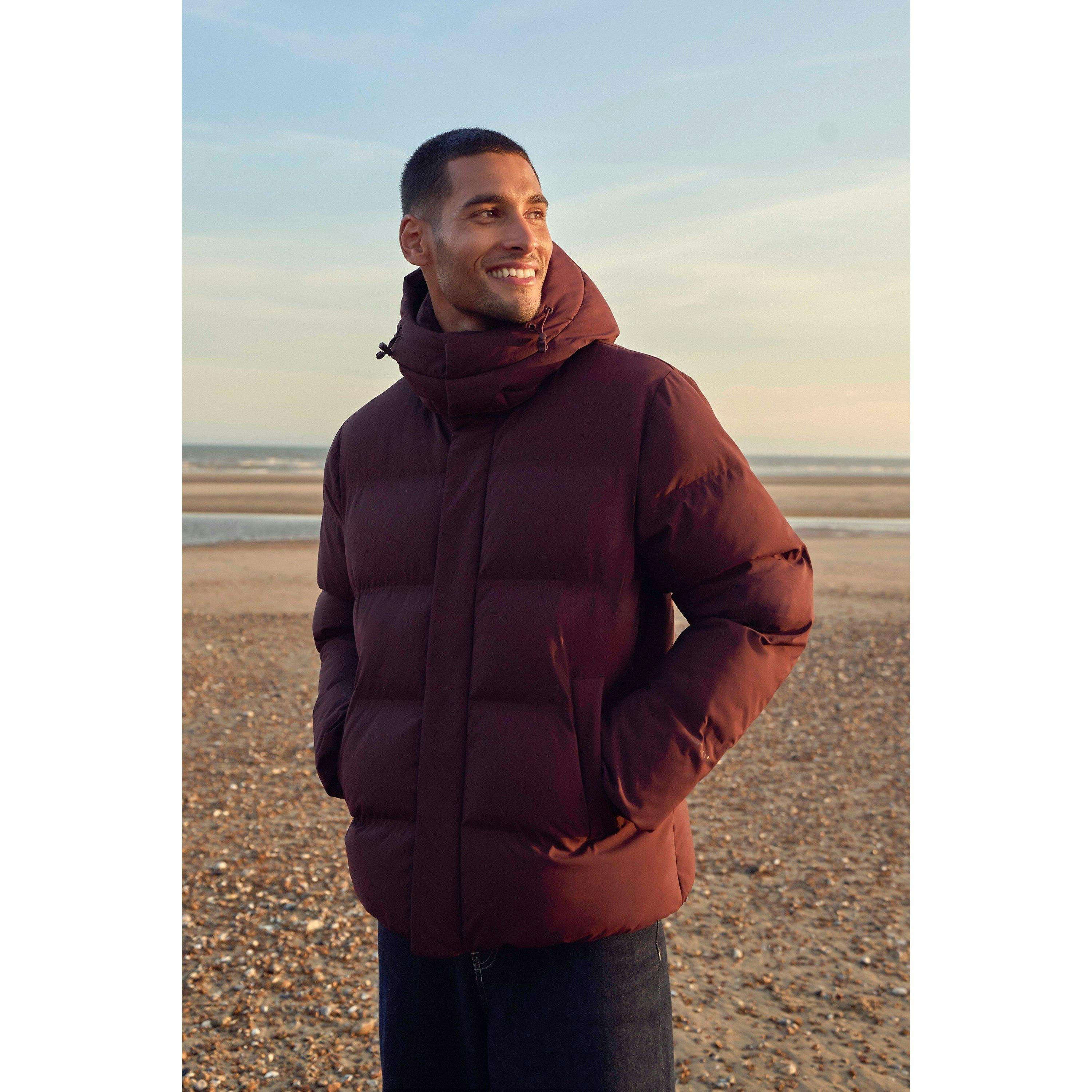 Animal Men's Dark/Burgundy Nimbus Padded Jacket - Xxl - 100% Polyester