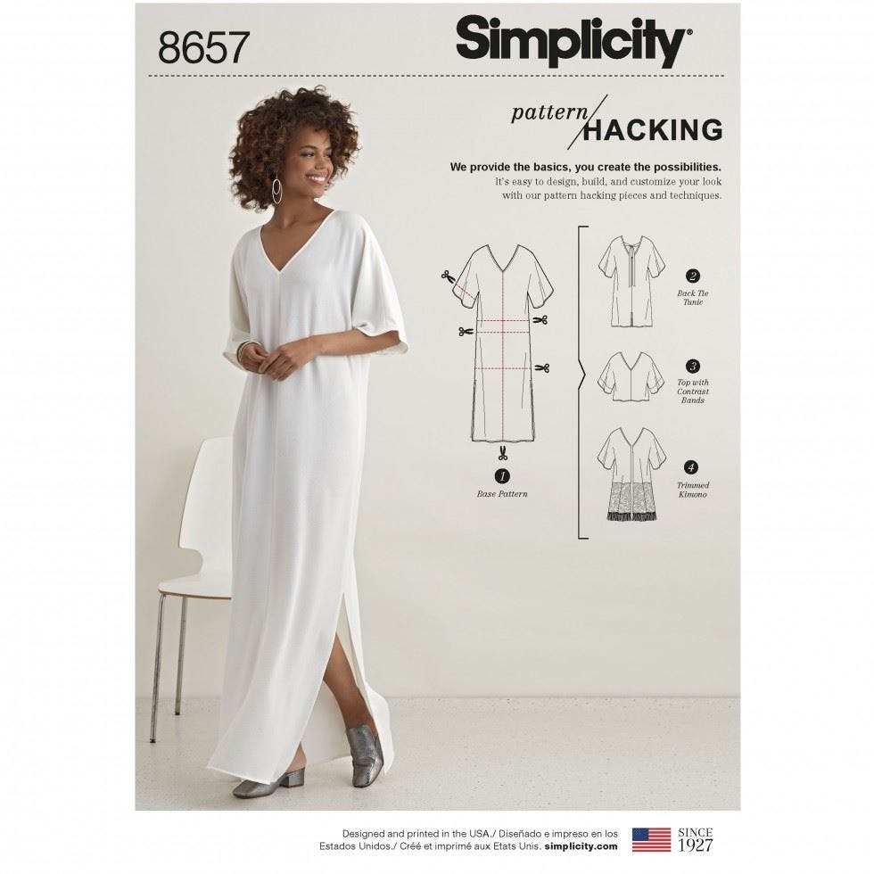 Simplicity Women's Sewing Pattern 8657, Tunics, Tops, Caftans For A (Xxs-Xs-S-M-L-Xl-Xxl) - Intermediate - A (Xxs-Xs-S-M-L-Xl-Xxl)