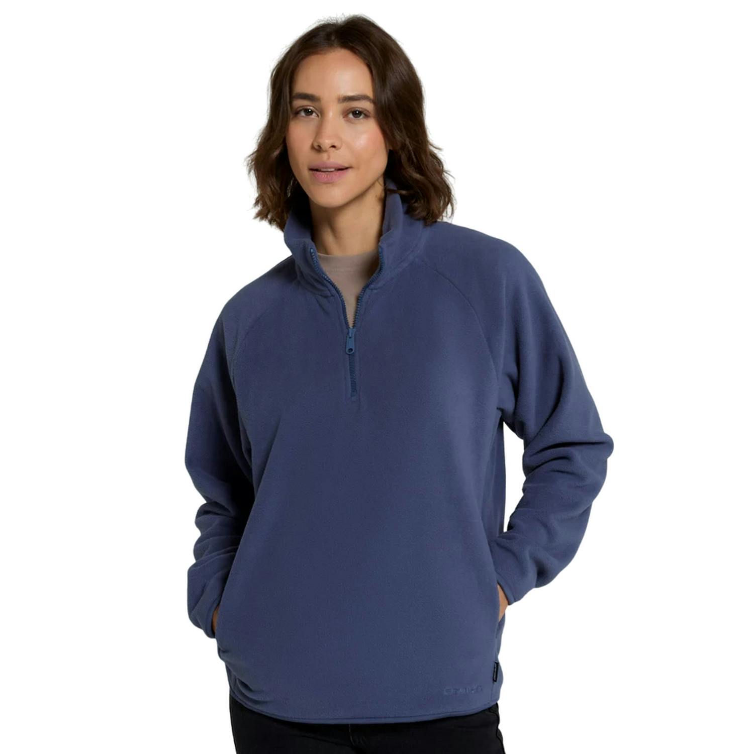 Animal Women's Stockholm Half Zip Fleece Top - Navy - 14 Uk - Navy - 100% Polyester