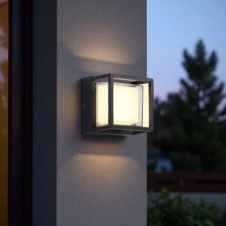 Ultra Beam Lighting Black/Light 12 Watt Square Outside Wall