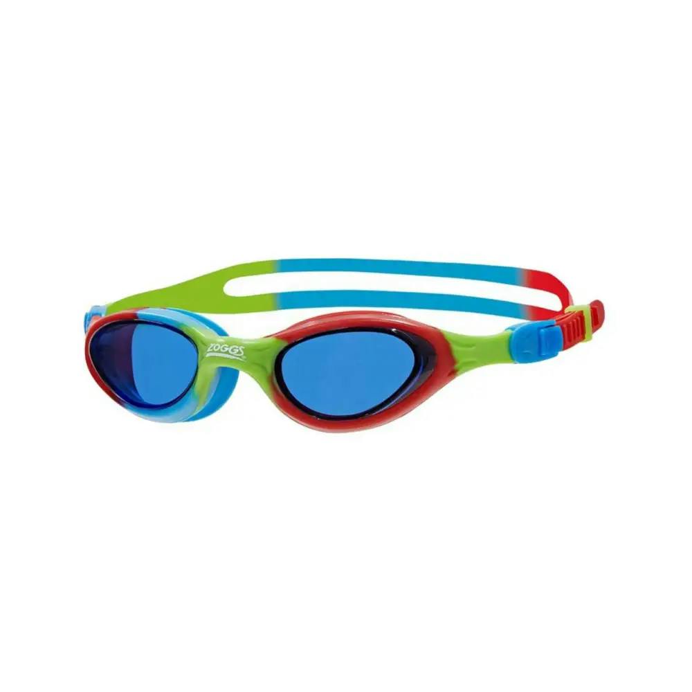 Zoggs Red/Blue/Green Super Seal Junior Swim Goggle - Tinted Lens