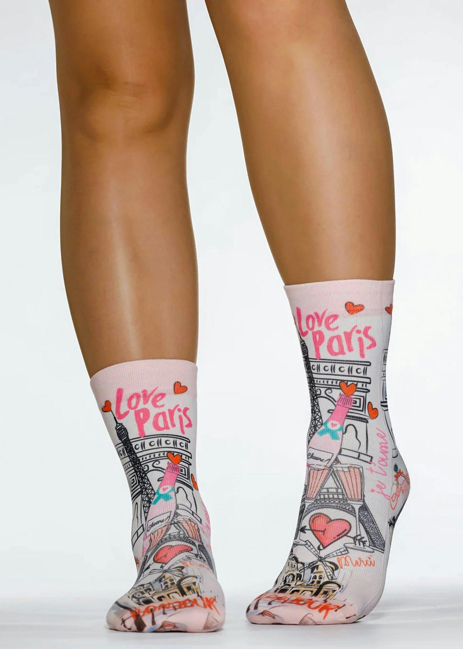 Jemsox Women's Love Paris Novelty Gift Socks