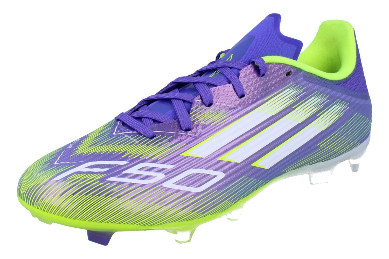Adidas Men's Purple/White/Yellow F50 League Fg/Mg Football Boots Soccer Cleats Ji0003 - Uk 9.5 | Us 10 | Eu 44