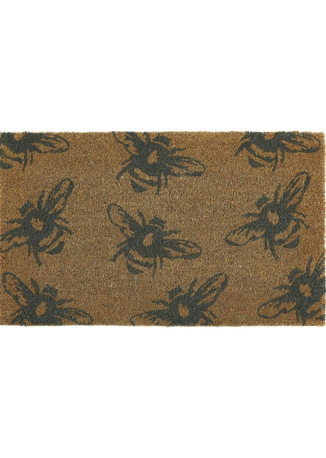 The Rugs Light Outdoor Printed Buzzy Bees Coir Mat - 60X90 Cm