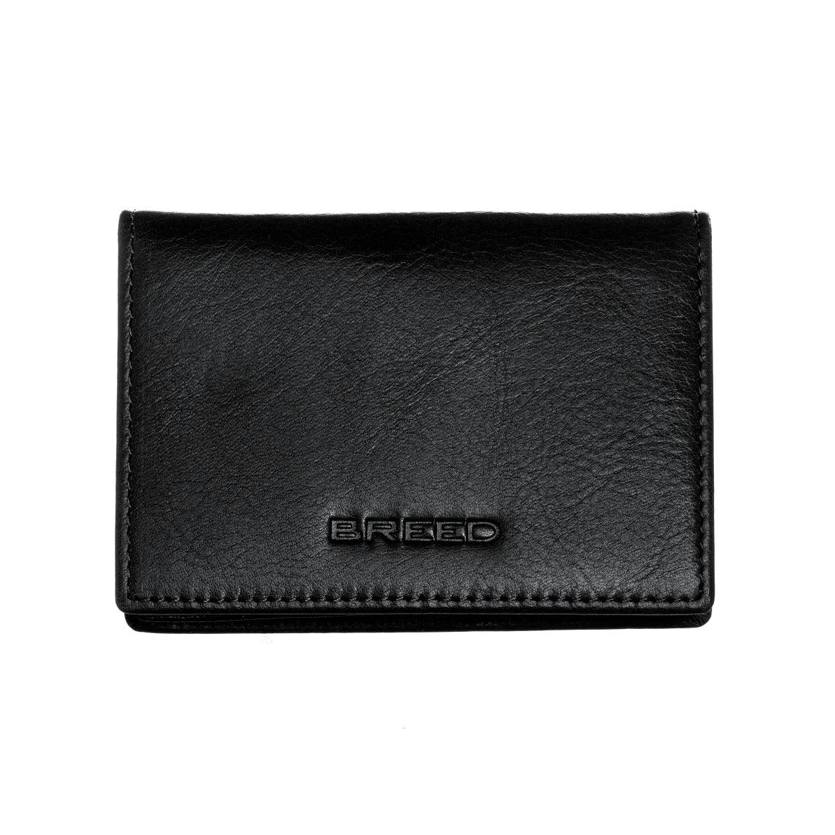 Breed Black Porter Genuine Leather Bi-Fold Wallet