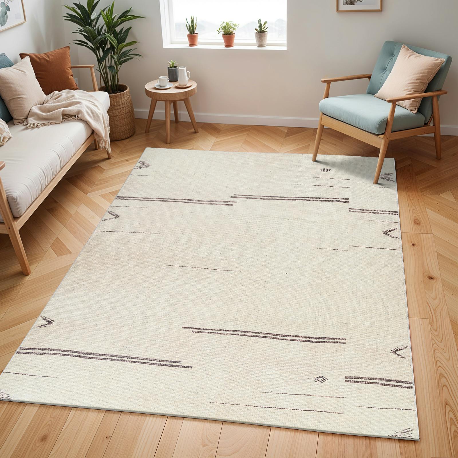 Photos - Area Rug Rackhams Becki Owens Rivi-Global Ivory Grey Rug - 120 x 170 cm