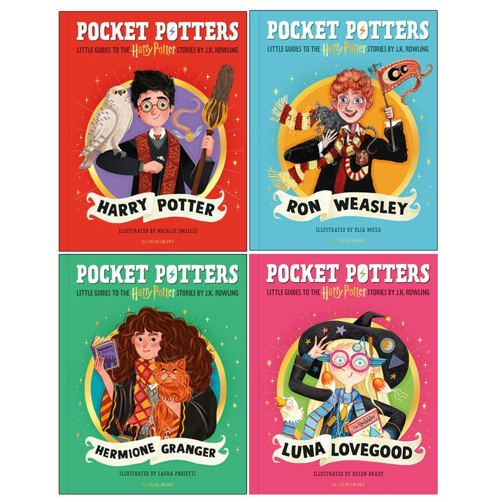 Various Publishers Boys Pocket Potters:little Guides To The Harry Potter Stories 4 Books Set By J.k. Rowling (Harry Potter, Ron Weasley, Hermione Granger & Luna Lovegood)