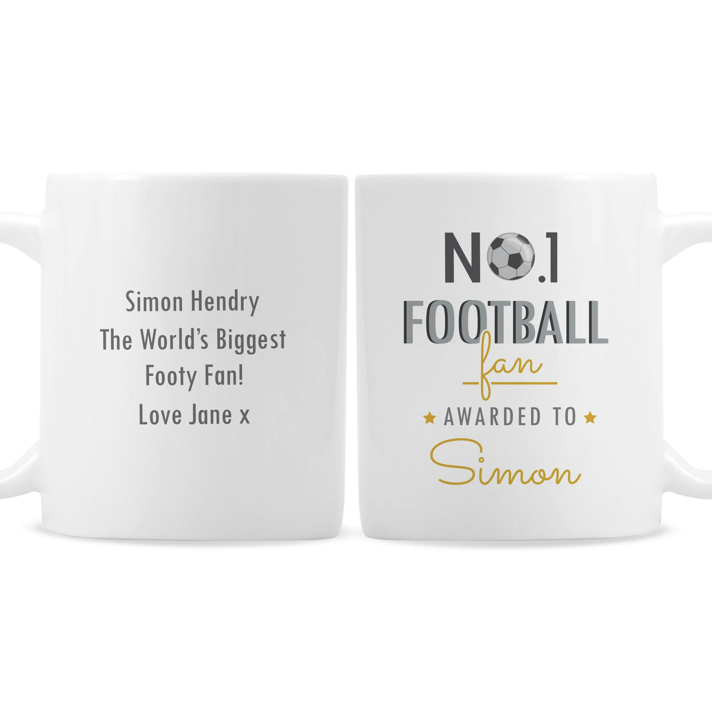 Rackhams Personalised No.1 Football Fan Mug