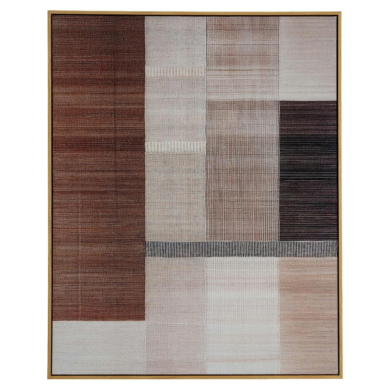 Hill Interiors Unisex Multicolor Hand-Painted Framed Canvas Print 100Cm - Image 3