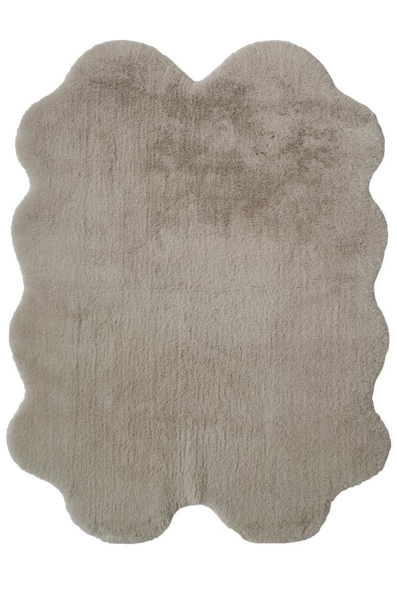 Photos - Area Rug Rackhams Luxury Fur Beige Shaggy Rug – Ultra-Soft Geometric - 105X140 cm