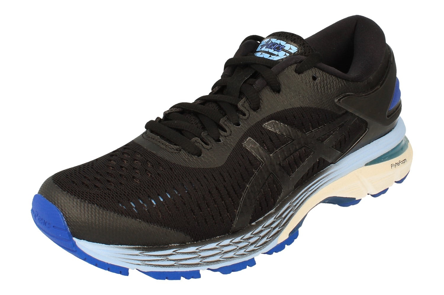 Asics Women's Black/Blue Gel-Kayano 25 1012A026 001 - Uk 3 | Us 5 | Eu 35.5