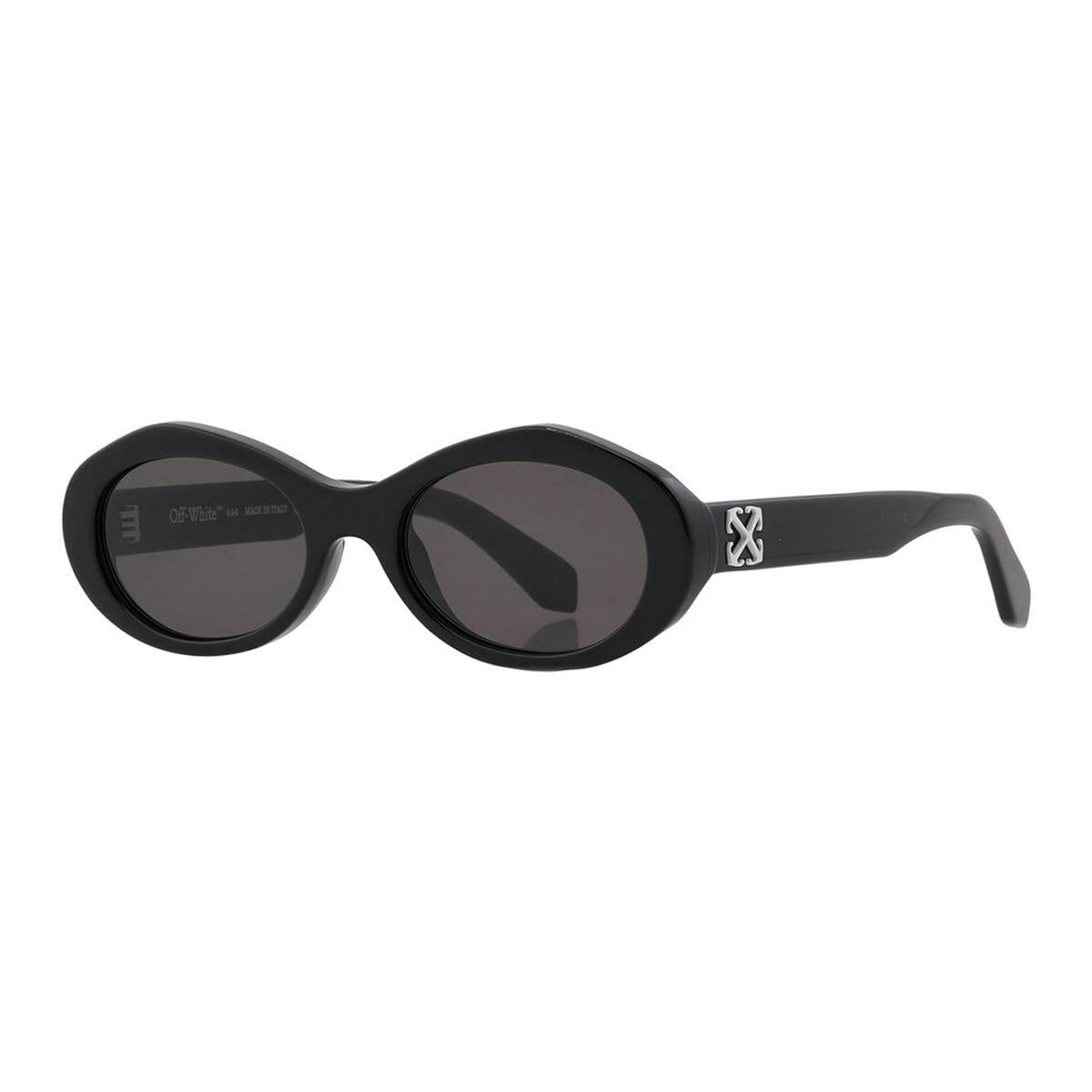 Off-White Women's White/Black Off- Off Edison Oval Sunglasses - Black/ - One Size, One Size - 100% Mixed