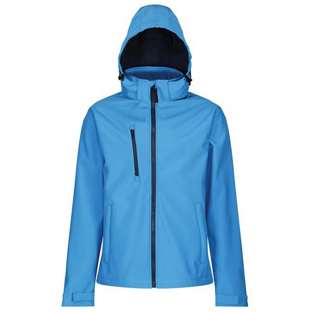 Regatta Men's Blue Venturer Hooded Soft Shell Jacket - French /Navy - L - French /Navy - 100% Polyester