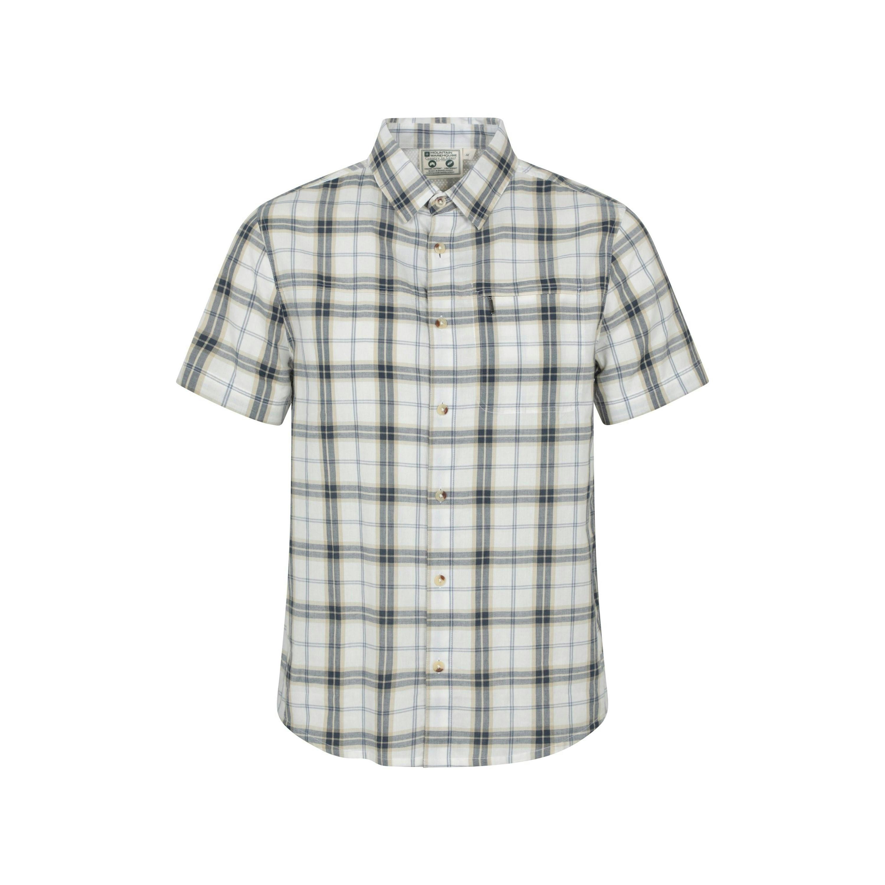Mountain Warehouse Men's White Cotton Shirt - Off - 4XL - Off - 100% Cotton